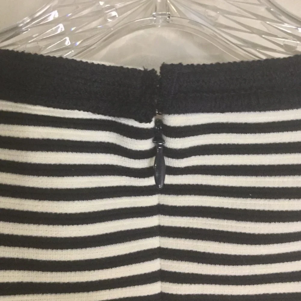 Talbots Navy & White Striped Embellished Dress - Picture 5 of 8